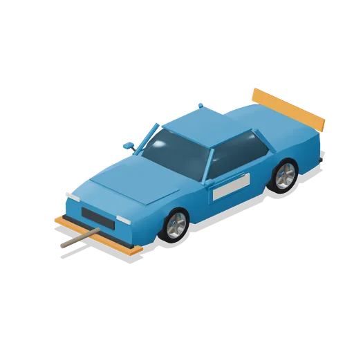 Stock car with tow bar attached (Stock Car Oval Speedway)