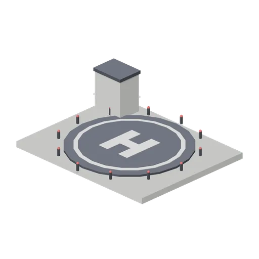 Rooftop Helipad Set (Martial Arts Dojo and Fight Stages)