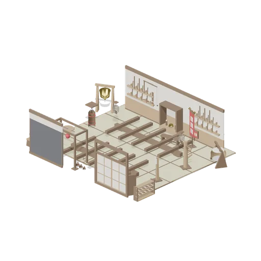 Dojo Training Circuit (Martial Arts Dojo and Fight Stages)
