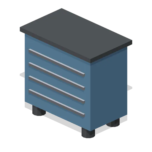 Four-drawer tool trolley (Motorcycle Racing and Street Bikes)