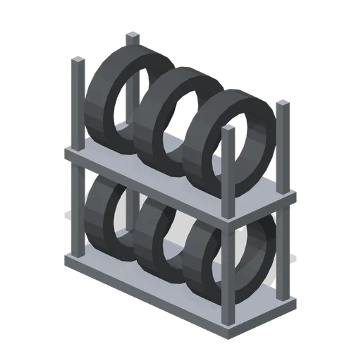 Six-tyre display rack (Motorcycle Racing and Street Bikes)