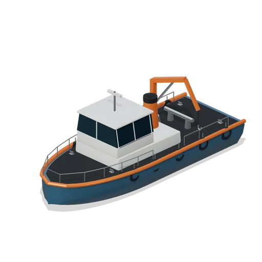 Crane-equipped work tug (Transport Collection HD)