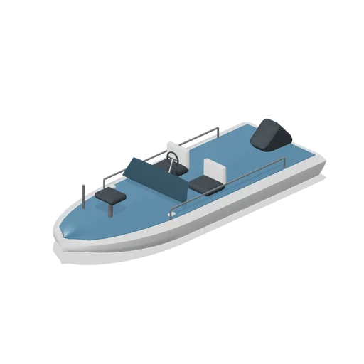 Bass boat with outboard tilted up (Powerboat Racing and Launch Ramp)