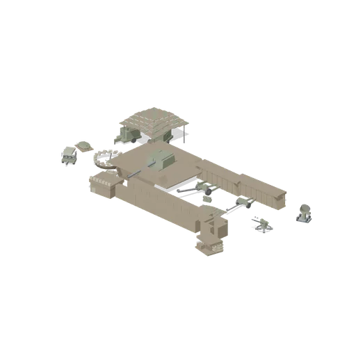 Gun Line And Positions (Armoured Column and Field Camp)
