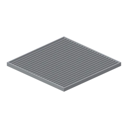 Greybox open grating floor panel 4 m (Modular Greybox Architecture Kit)