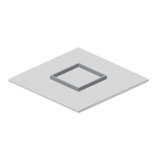 Greybox ceiling tile with recessed light well (Modular Greybox Architecture Kit)