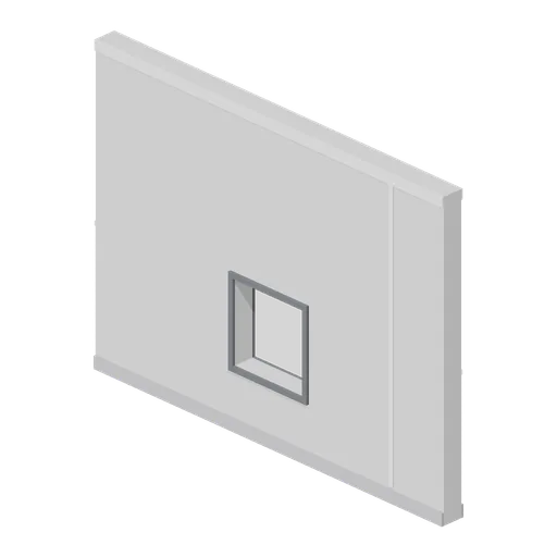 Greybox wall with service hatch opening (Modular Greybox Architecture Kit)