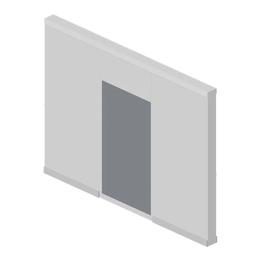 Greybox wall with blind recess niche (Modular Greybox Architecture Kit)