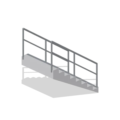 Greybox straight stair 1.5 m rise (Modular Greybox Architecture Kit)