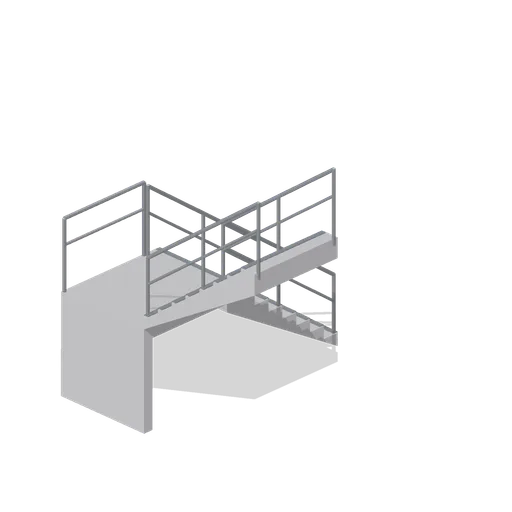 Greybox quarter-turn stair (Modular Greybox Architecture Kit)