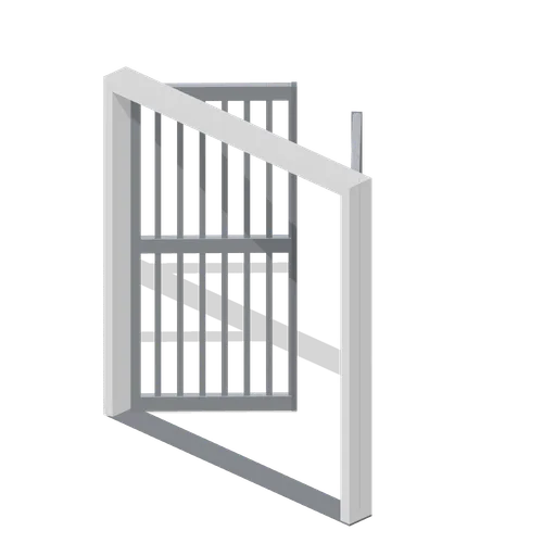 Greybox barred security gate (Modular Greybox Architecture Kit)