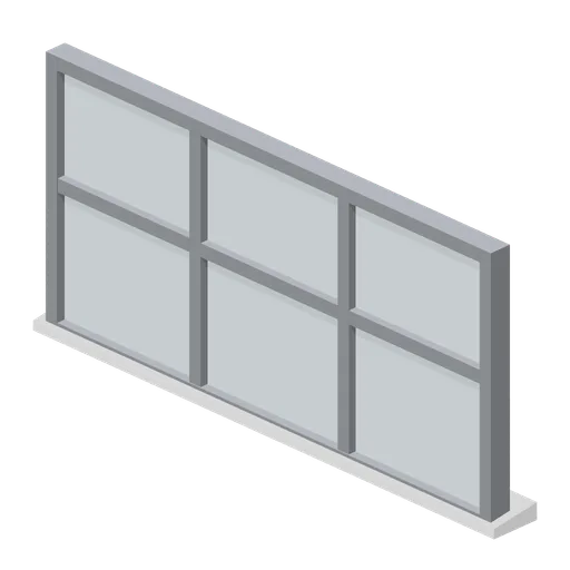 Greybox window frame with mullions (Modular Greybox Architecture Kit)