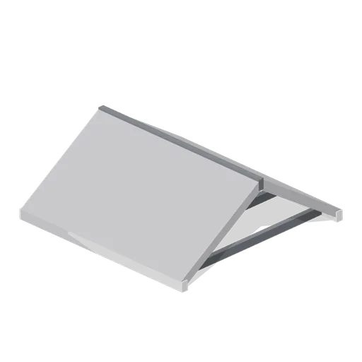 Greybox pitched roof bay 4 m (Modular Greybox Architecture Kit)