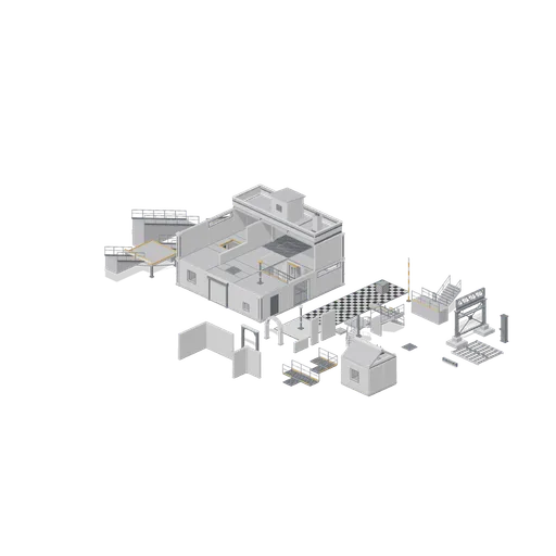 Two-storey greybox blockout (Modular Greybox Architecture Kit)