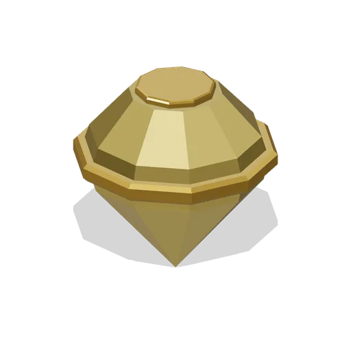 Round cut gem icon, legendary tier (Game UI icon library)