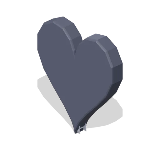 Heart icon, empty shell (Game UI icon library)