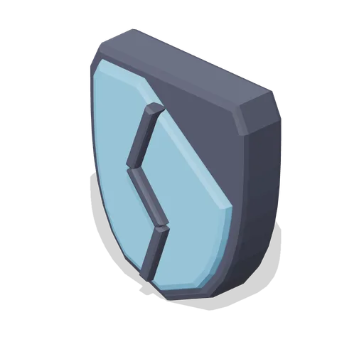 Shield icon, cracked (Game UI icon library)