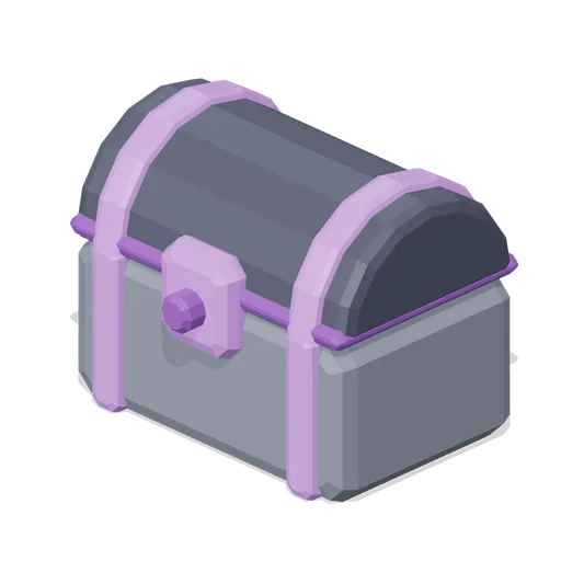 Treasure chest icon, epic tier (Game UI icon library)
