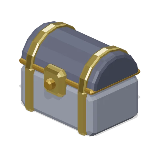 Treasure chest icon, legendary tier (Game UI icon library)