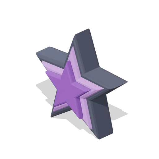 Star icon, epic tier (Game UI icon library)