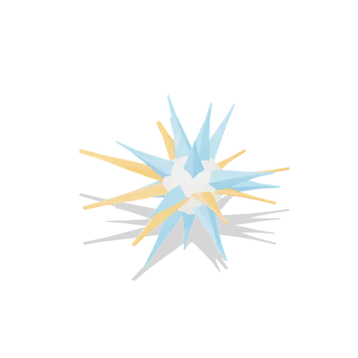Radial impact burst, medium (VFX Mesh Library)