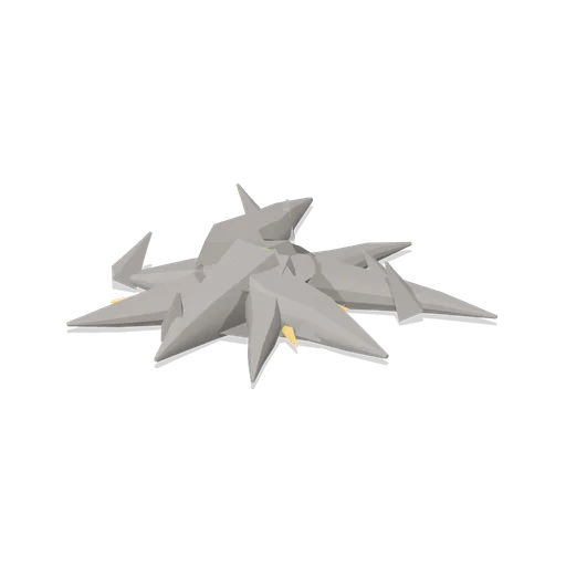Ground crack star (VFX Mesh Library)