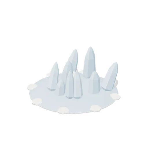 Ice patch with shards (VFX Mesh Library)