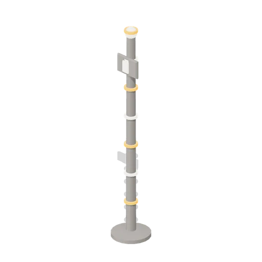 Scale reference post, 1.75 m (VFX Mesh Library)