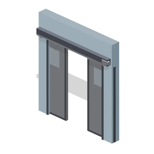 Automatic sliding door pair (Animated Mechanisms Kit)