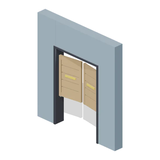 Saloon swing doors (Animated Mechanisms Kit)