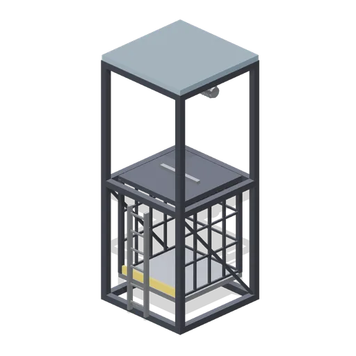 Open cage goods elevator (Animated Mechanisms Kit)
