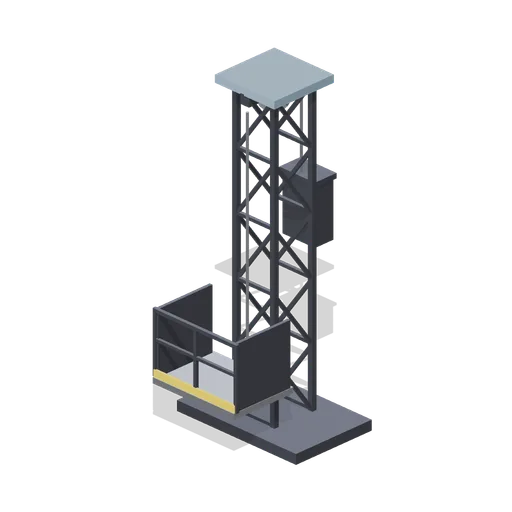 Counterweighted mast platform (Animated Mechanisms Kit)