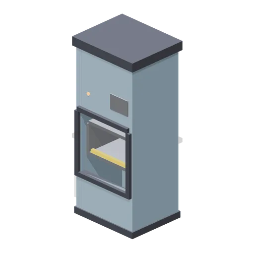 Wall dumbwaiter with travelling car (Animated Mechanisms Kit)