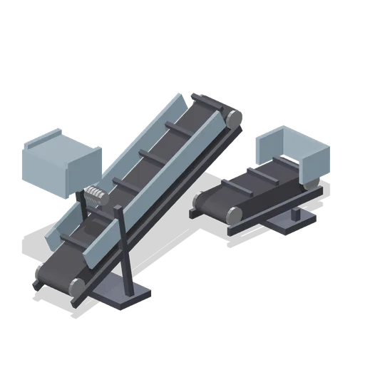 Swan neck incline belt conveyor (Animated Mechanisms Kit)