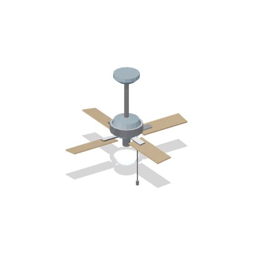 Four blade ceiling fan with light (Animated Mechanisms Kit)