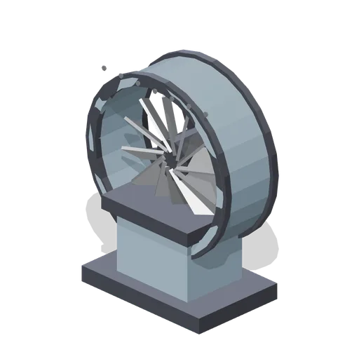Shrouded axial turbine rotor (Animated Mechanisms Kit)