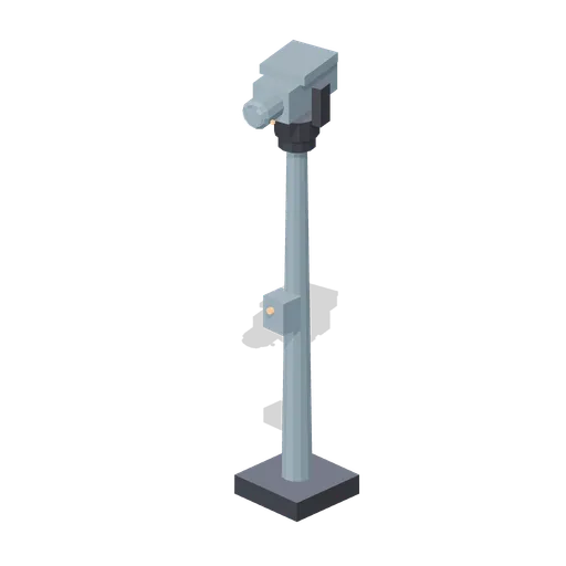 Pan head security camera on a pole (Animated Mechanisms Kit)