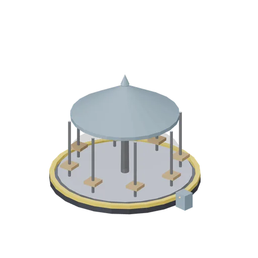 Carousel platform with canopy (Animated Mechanisms Kit)