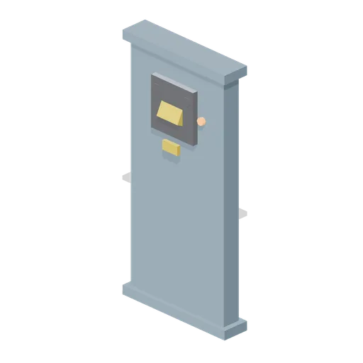 Rocker wall switch on a panel (Animated Mechanisms Kit)