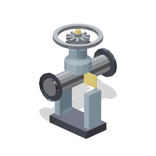 Gate valve with handwheel (Animated Mechanisms Kit)