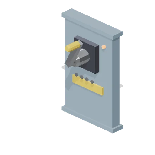 Wall crank handle on a gear box (Animated Mechanisms Kit)