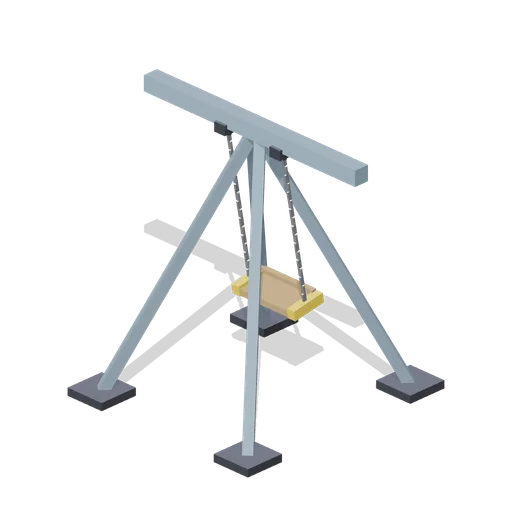 Chain swing on an A frame (Animated Mechanisms Kit)