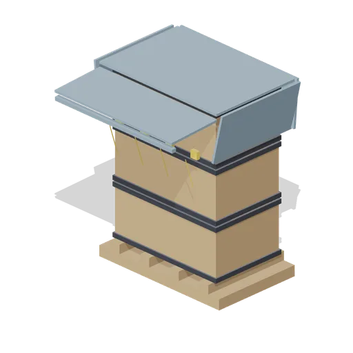 Tarpaulin over a crate stack (Animated Mechanisms Kit)