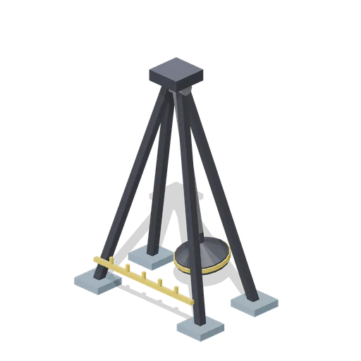 Pendulum weight on a trestle (Animated Mechanisms Kit)