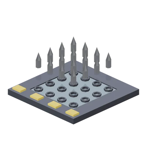 Floor spike trap in a kerb frame (Animated Mechanisms Kit)