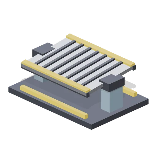 Tilting platform on a trunnion axle (Animated Mechanisms Kit)