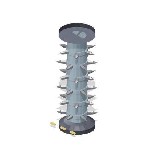 Rotating spike column (Animated Mechanisms Kit)
