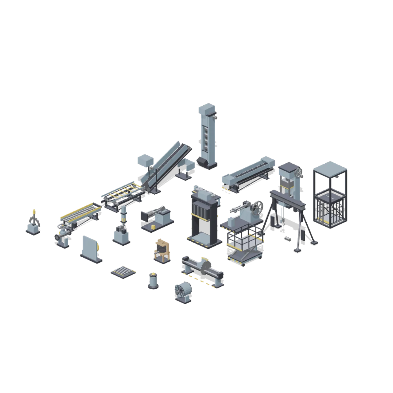 Animated Mechanisms Kit assembled scene