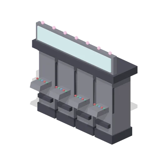 Bank Of Slots With Topper (Casino Floor and Back Rooms)