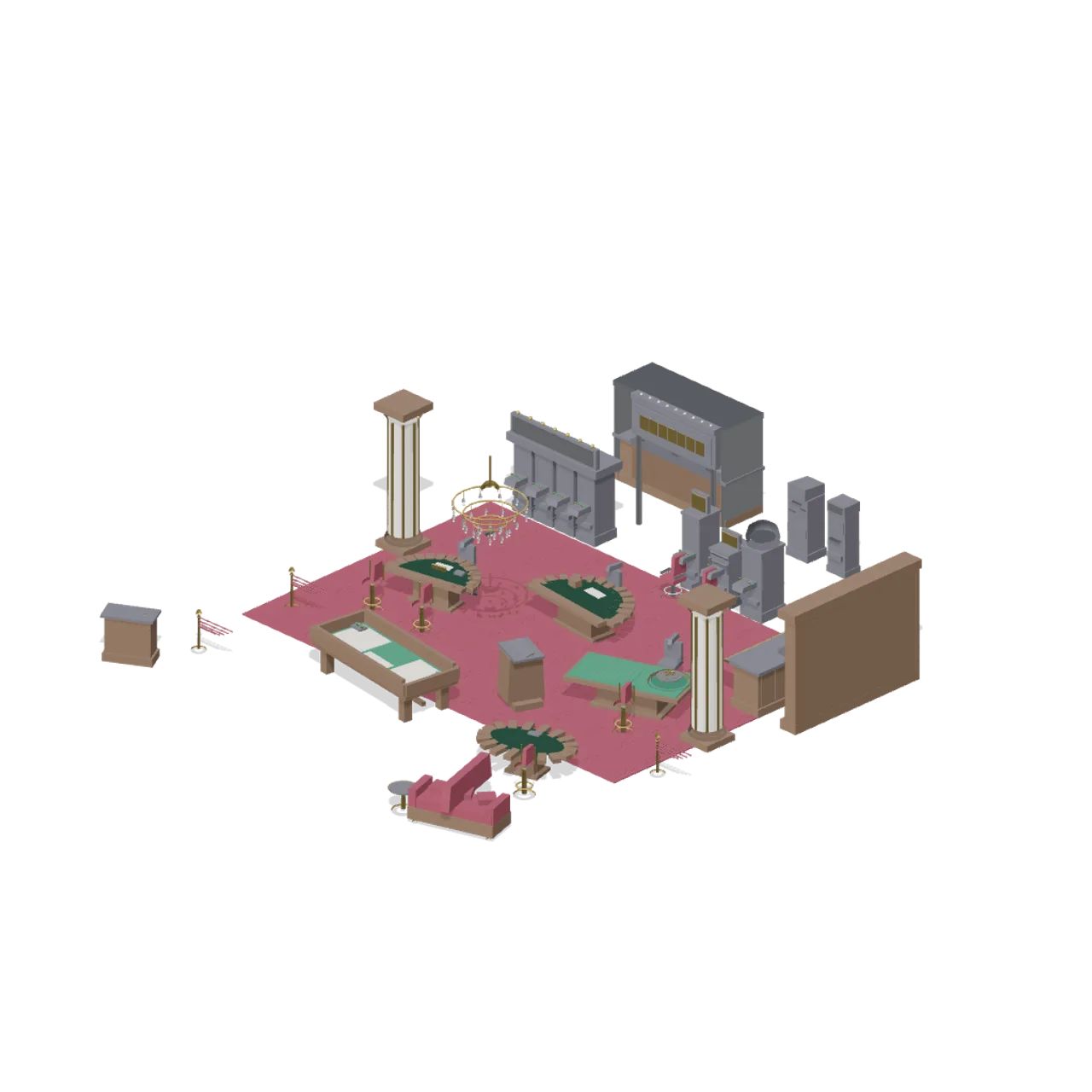 Casino Floor and Back Rooms assembled scene
